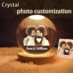 3D Customized Crystal Sphere | Premium LED Night Light