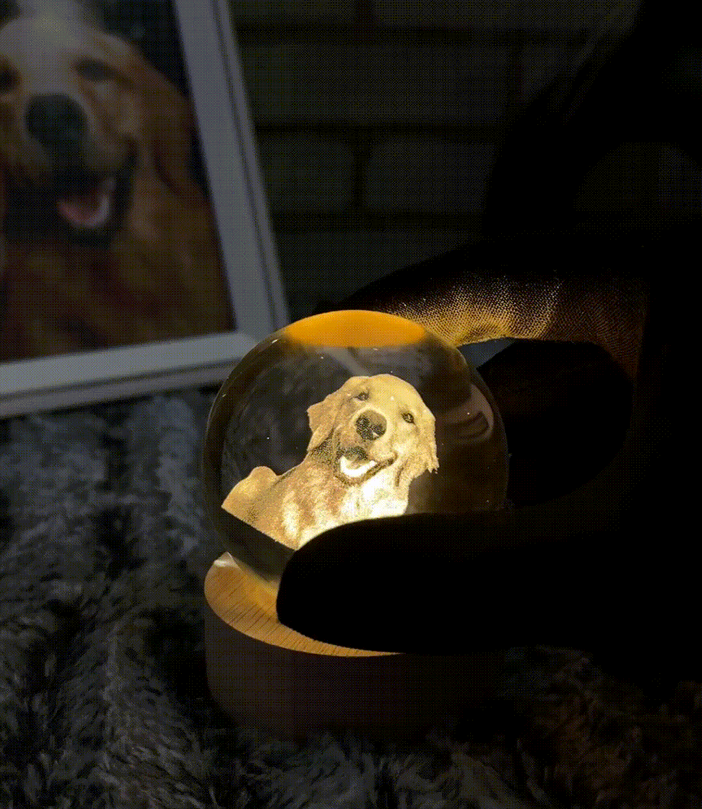 3D Customized Crystal Sphere | Premium LED Night Light