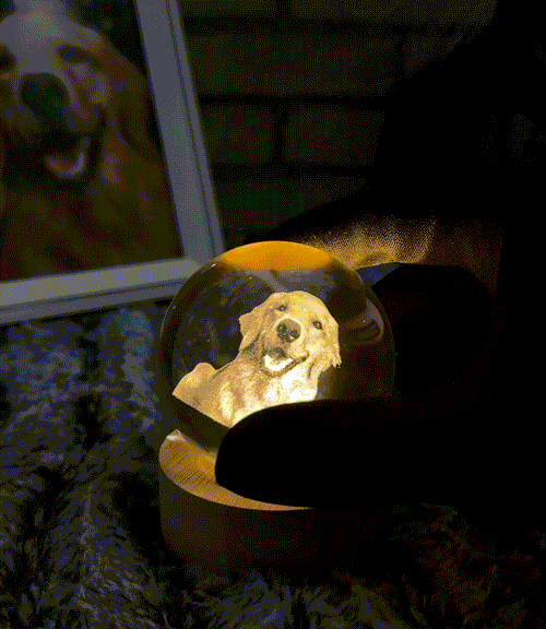 3D Customized Crystal Sphere | Premium LED Night Light