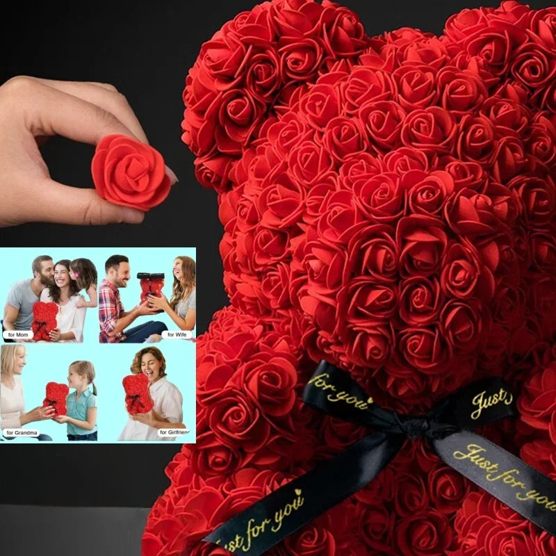 Handcrafted Eternal Rose Teddy Bear| Perfect Gift