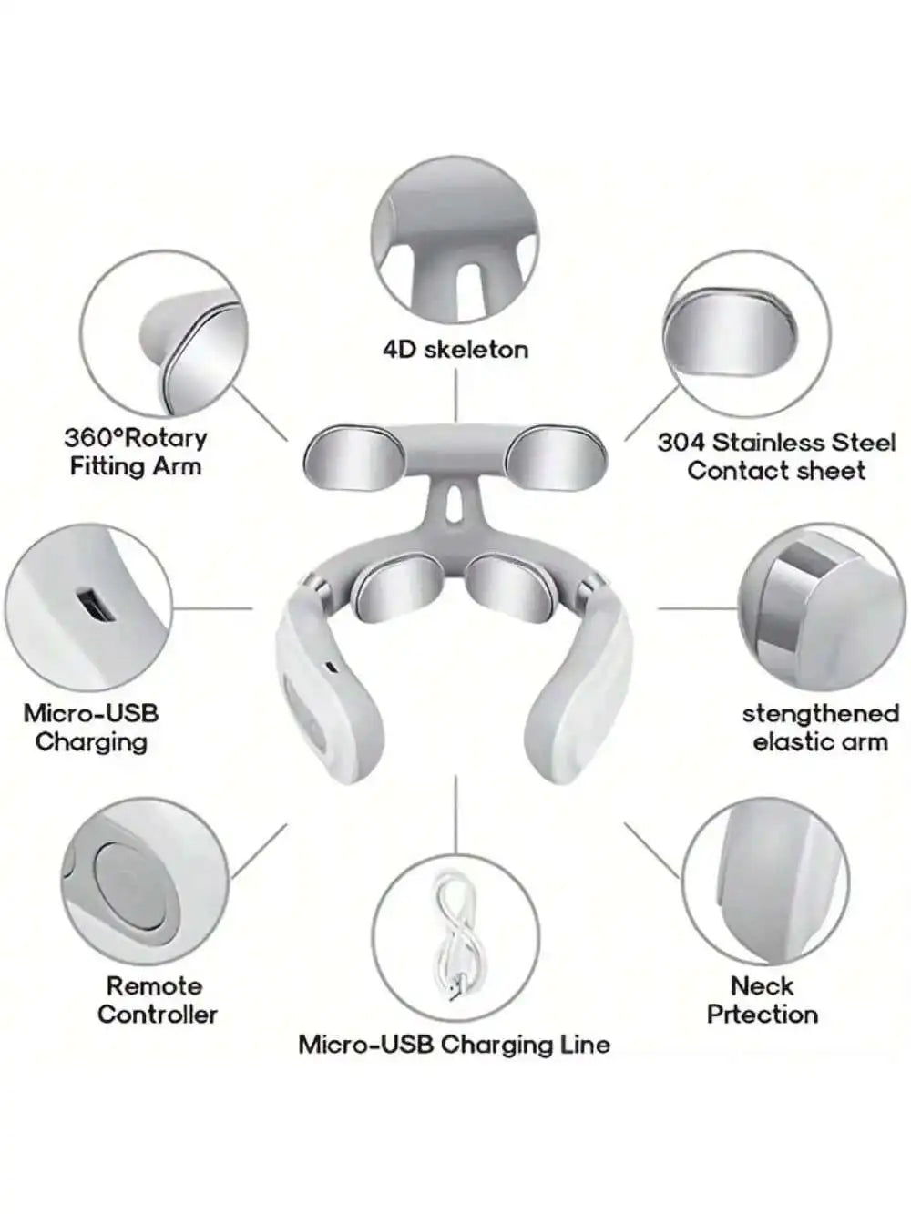 AliSolve™ Pulse-Relief Neck Massager | Cordless Thermal Body Care