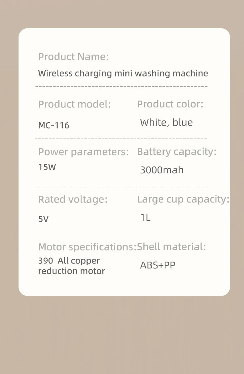AliSolve™ Portable Mini Washer | Compact Ultrasonic Clothes Cleaner