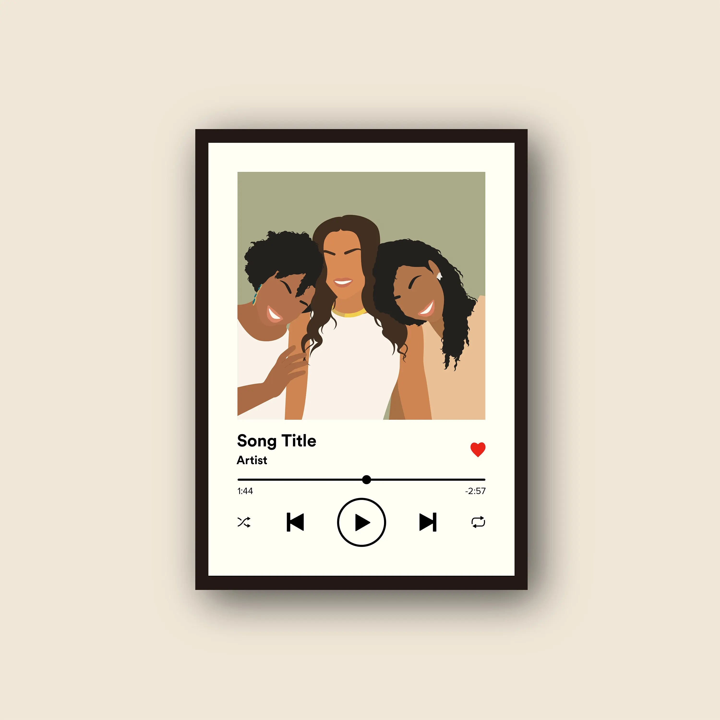 Personalised Song Album Cover Print | Custom Music Poster