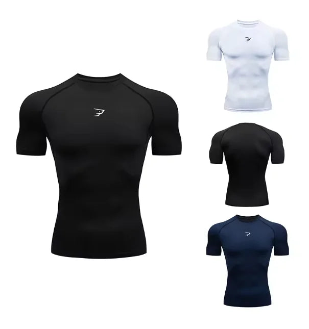 AliSolve™ Core-Tech Compression Shirt | Men's Athletic Fitness Tee
