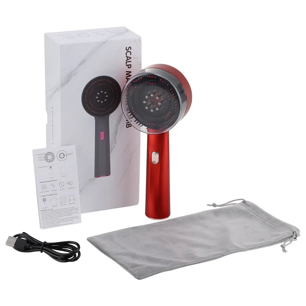 AliSolve™ 3-in-1 Red Light Scalp Massager | Professional Serum Comb