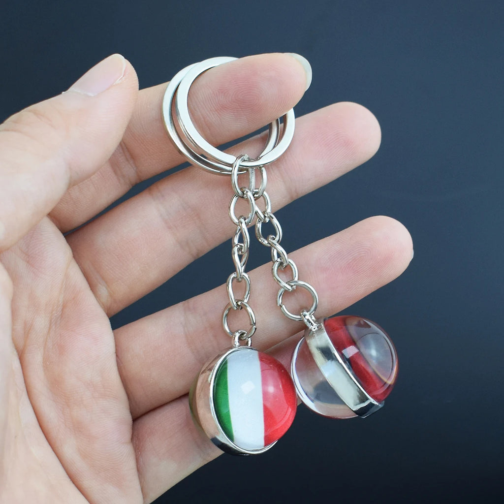 Personalised Double-Sided Luminous Photo Glass Ball Keychain