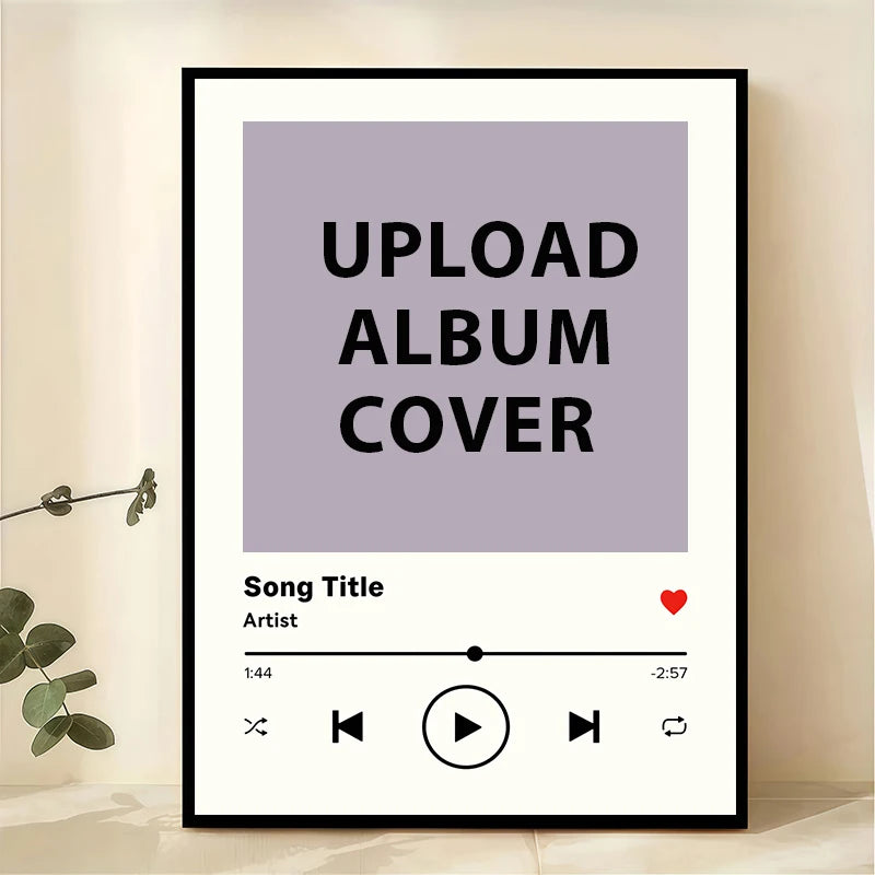 Personalised Song Album Cover Print | Custom Music Poster