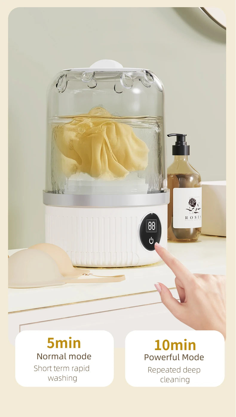 AliSolve™ Portable Mini Washer | Compact Ultrasonic Clothes Cleaner