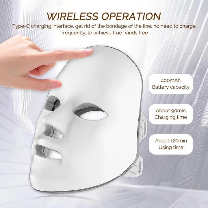 AliSolve™ 7-Colour LED Facial Mask | Advanced Photon Skincare Device