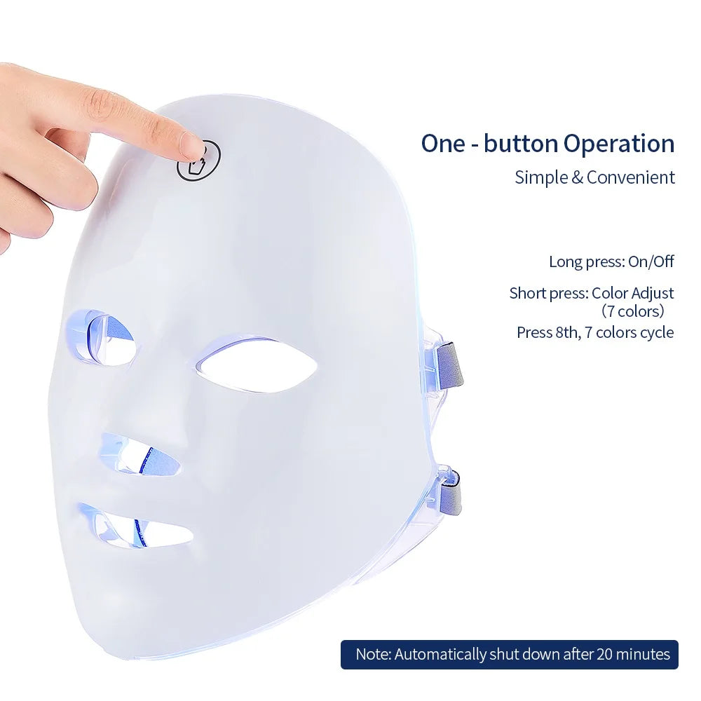 AliSolve™ 7-Colour LED Facial Mask | Advanced Photon Skincare Device