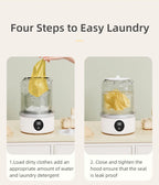 AliSolve™ Portable Mini Washer | Compact Ultrasonic Clothes Cleaner