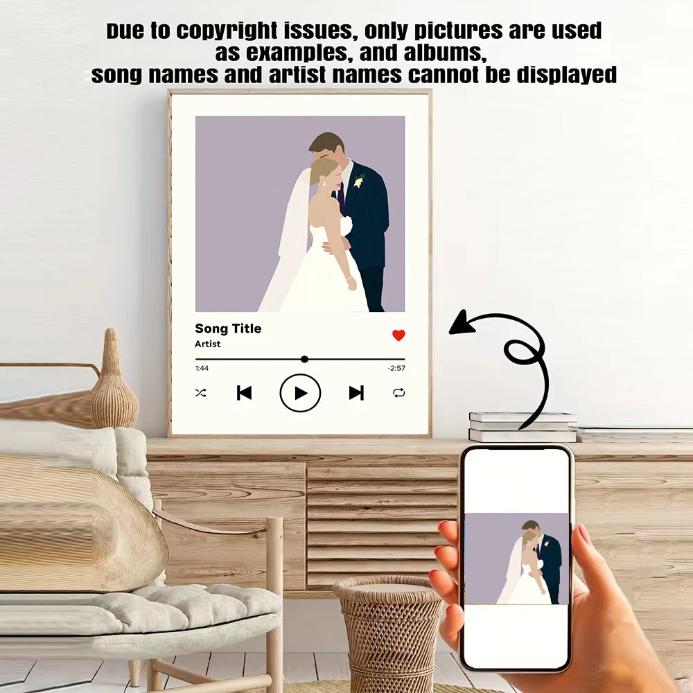 Personalised Song Album Cover Print | Custom Music Poster
