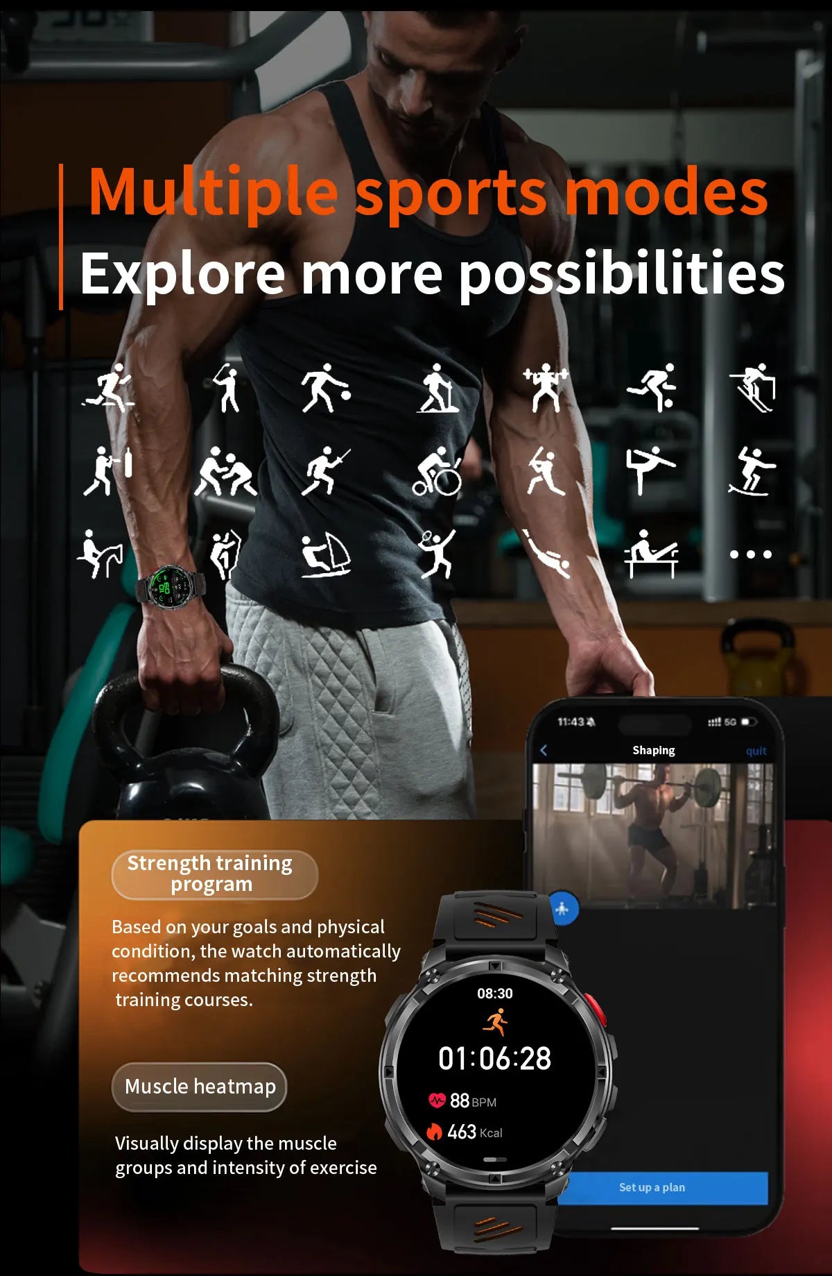 T-Rex3 Pro Military Smartwatch
