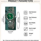 Luxury Women's Quartz Watch & Heart Rhinestone Jewellery Set