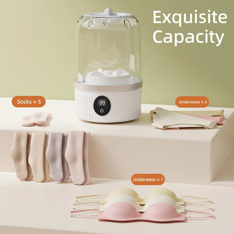 AliSolve™ Portable Mini Washer | Compact Ultrasonic Clothes Cleaner