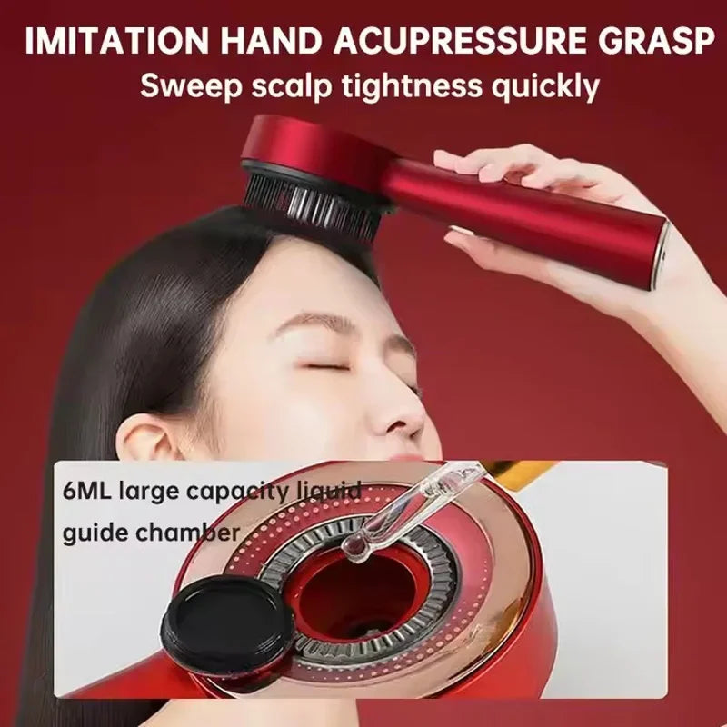 AliSolve™ 3-in-1 Red Light Scalp Massager | Professional Serum Comb