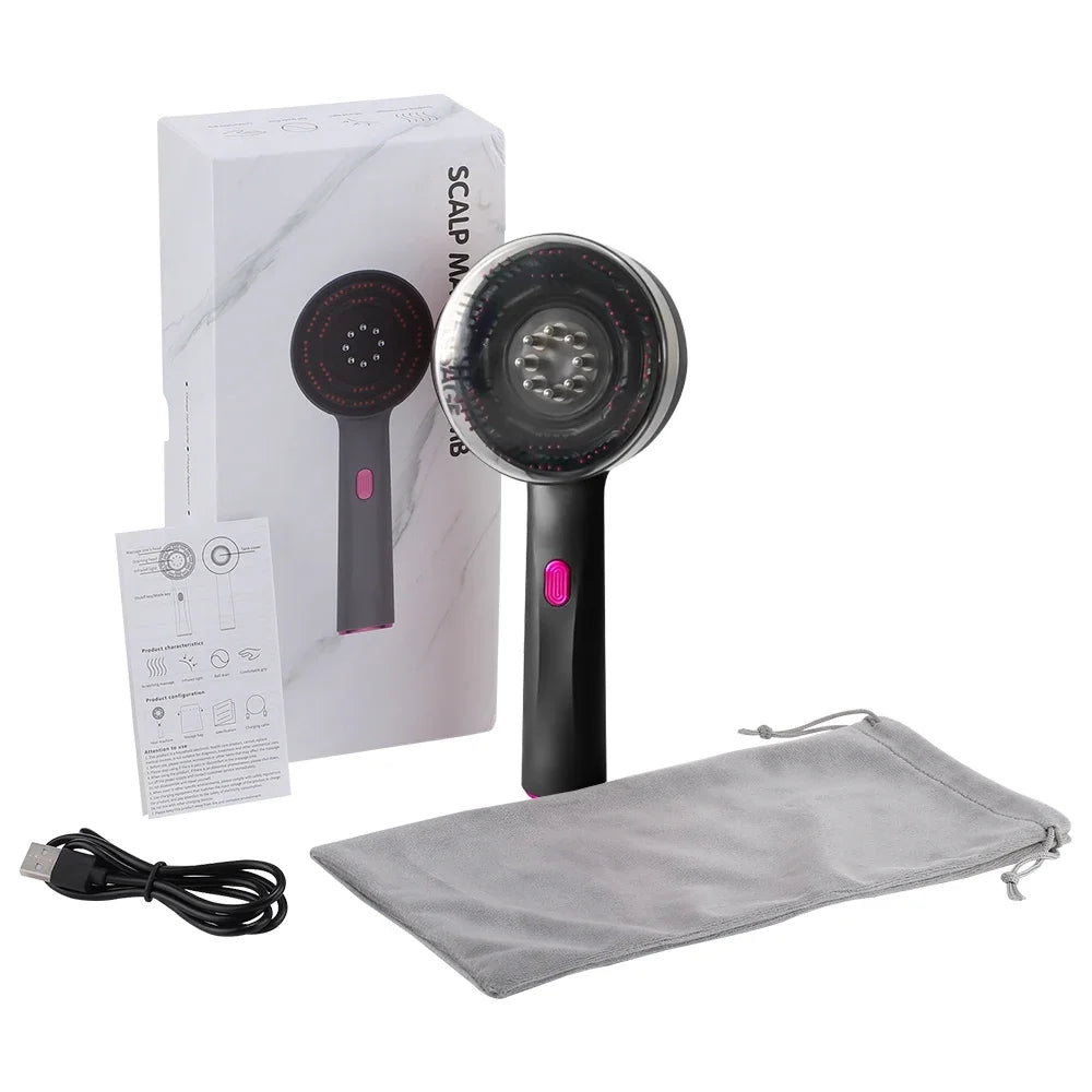 AliSolve™ 3-in-1 Red Light Scalp Massager | Professional Serum Comb