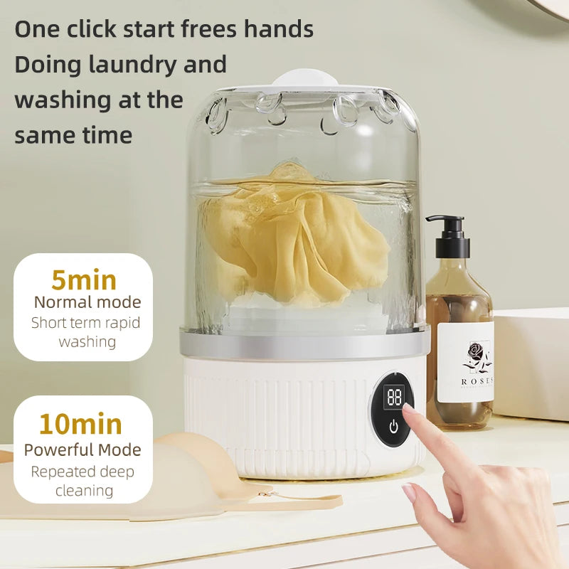 AliSolve™ Portable Mini Washer | Compact Ultrasonic Clothes Cleaner