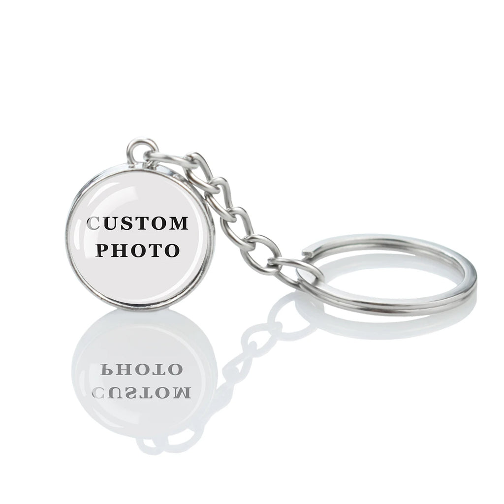 Personalised Double-Sided Luminous Photo Glass Ball Keychain