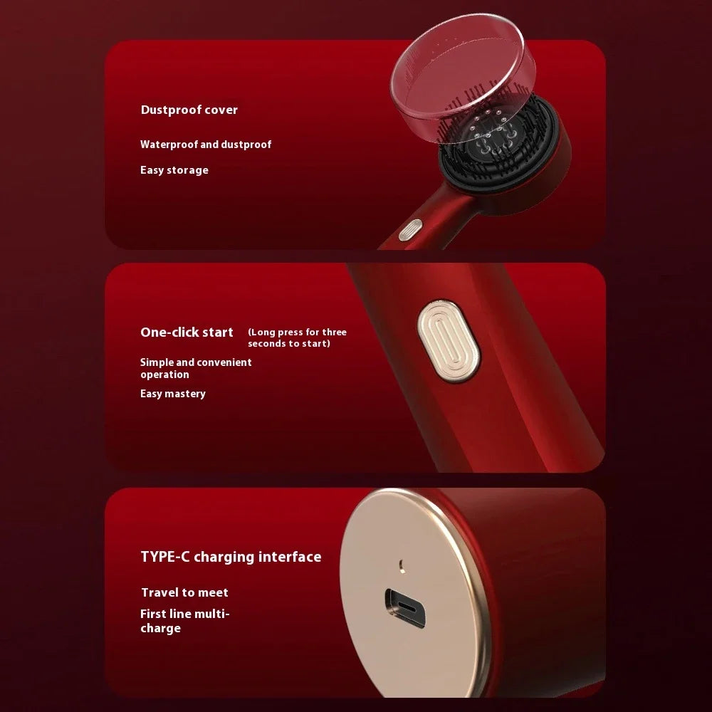 AliSolve™ 3-in-1 Red Light Scalp Massager | Professional Serum Comb