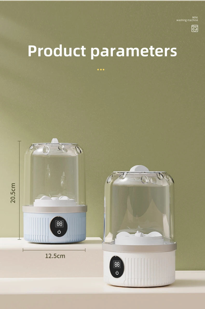 AliSolve™ Portable Mini Washer | Compact Ultrasonic Clothes Cleaner