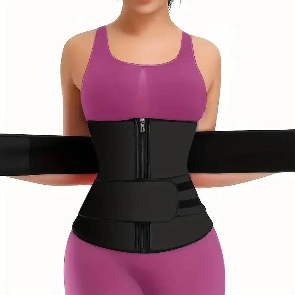 AliSolve™ Thermo-Core Waist Trainer | Heavy-Duty Posture Sweat Belt