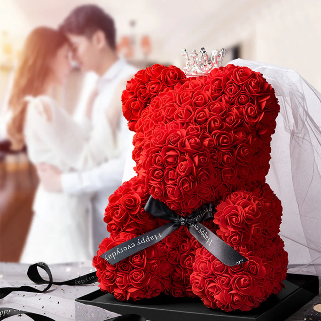 Handcrafted Eternal Rose Teddy Bear| Perfect Gift